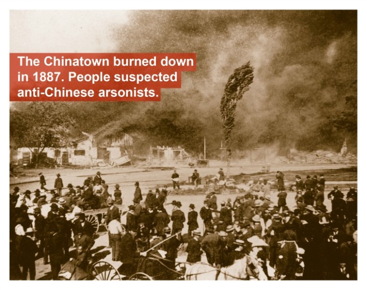 Chinatown burned down in 1887